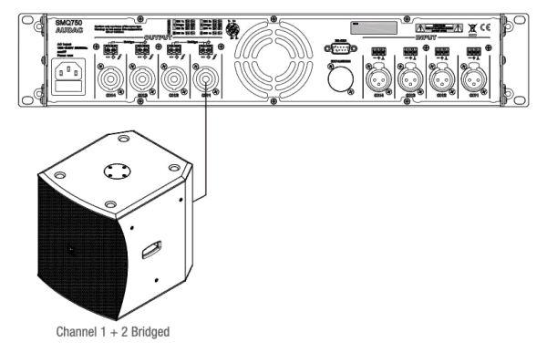 AUDAC SMA750, двухканальный низкоомный усилитель